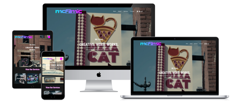 MC Filmic website by First Hill Marketing